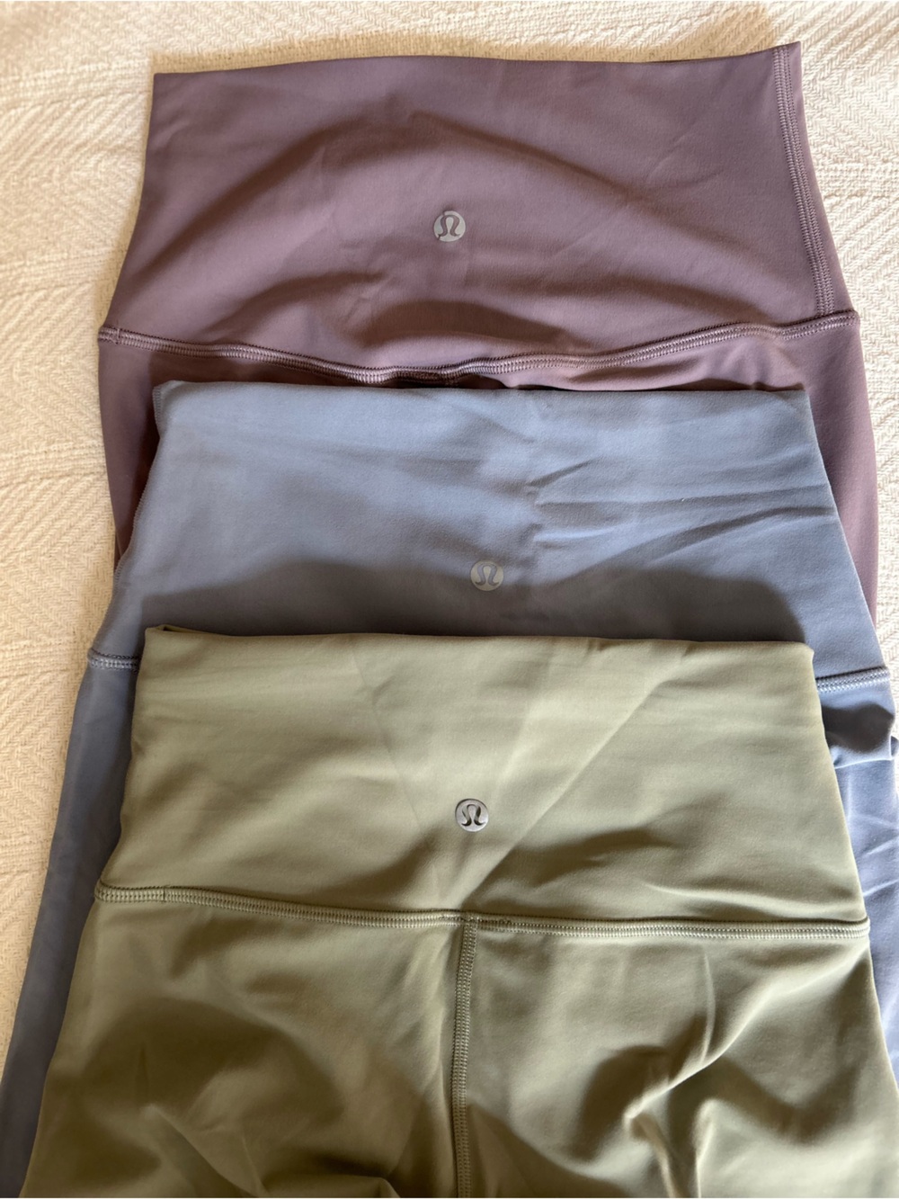 Lululemon Women's Align Leggings 3-Pack Rose, Soft Blue, Sage